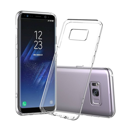 Funda de Silicona con Esquinas Duras para Samsung Galaxy S8 Plus Transparente